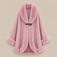 Ton poncho Poncho Hiver En Fausse Fourrure Beige