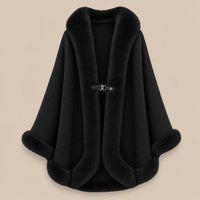 Ton poncho Poncho Hiver En Fausse Fourrure Beige