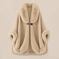 Ton poncho Poncho Hiver En Fausse Fourrure Beige