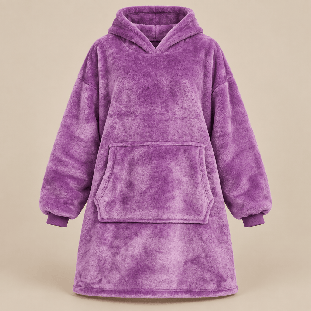 Ton poncho Poncho Hiver Surdimensionné Polaire Violette