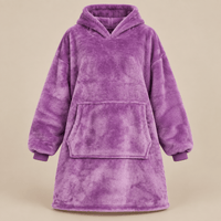 Ton poncho Poncho Hiver Surdimensionné Polaire Violette