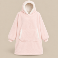 Ton poncho Poncho Hiver Surdimensionné Polaire Violette