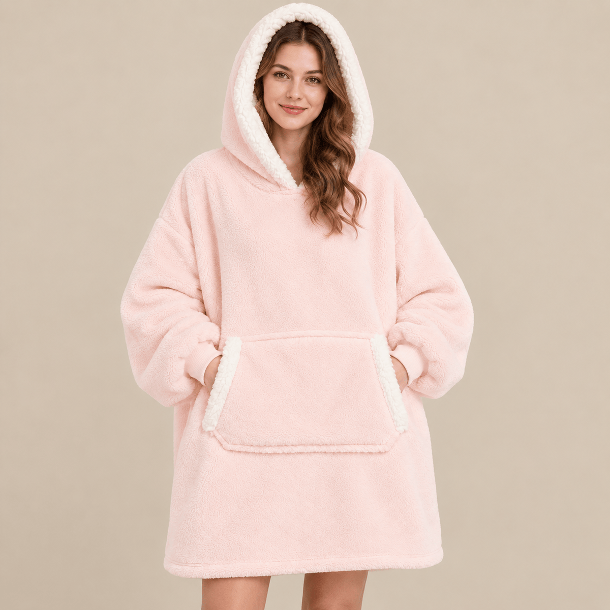 Ton poncho Poncho Hiver Surdimensionné Polaire Violette