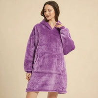 Ton poncho Poncho Hiver Surdimensionné Polaire Violette