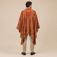 Ton poncho Poncho Homme Hiver En Mélange Cachemire Et Coton À Motifs