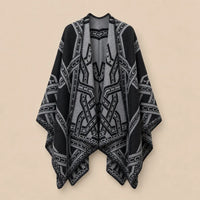 Ton poncho Poncho Homme Hiver En Mélange Cachemire Et Coton À Motifs