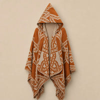 Ton poncho Poncho Homme Hiver En Mélange Cachemire Et Coton À Motifs