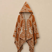 Ton poncho Poncho Homme Hiver En Mélange Cachemire Et Coton À Motifs
