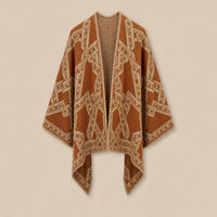 Ton poncho Poncho Homme Hiver En Mélange Cachemire Et Coton À Motifs
