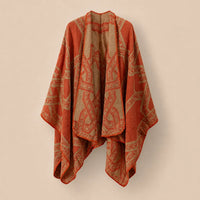 Ton poncho Poncho Homme Hiver En Mélange Cachemire Et Coton À Motifs