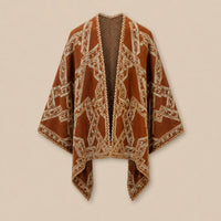 Ton poncho Poncho Homme Hiver En Mélange Cachemire Et Coton À Motifs