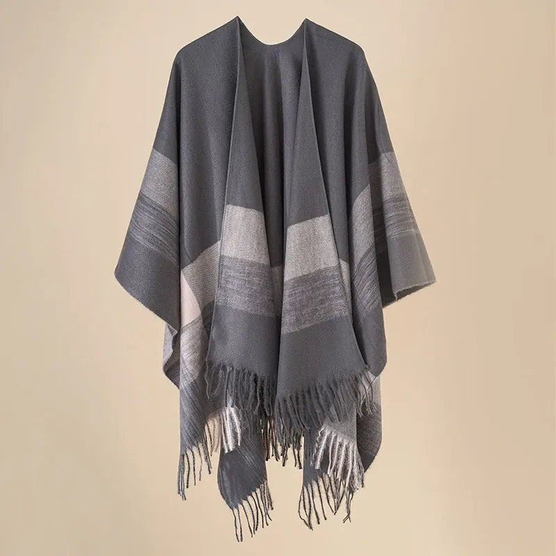 Ton poncho Poncho Imitation Cachemire À Carreaux