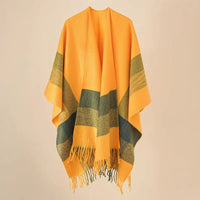 Ton poncho Poncho Imitation Cachemire À Carreaux