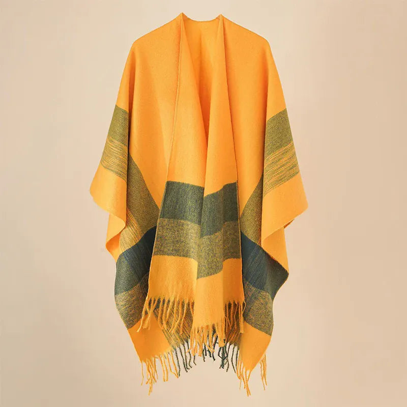 Ton poncho Poncho Imitation Cachemire À Carreaux