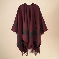 Ton poncho Poncho Imitation Cachemire À Carreaux