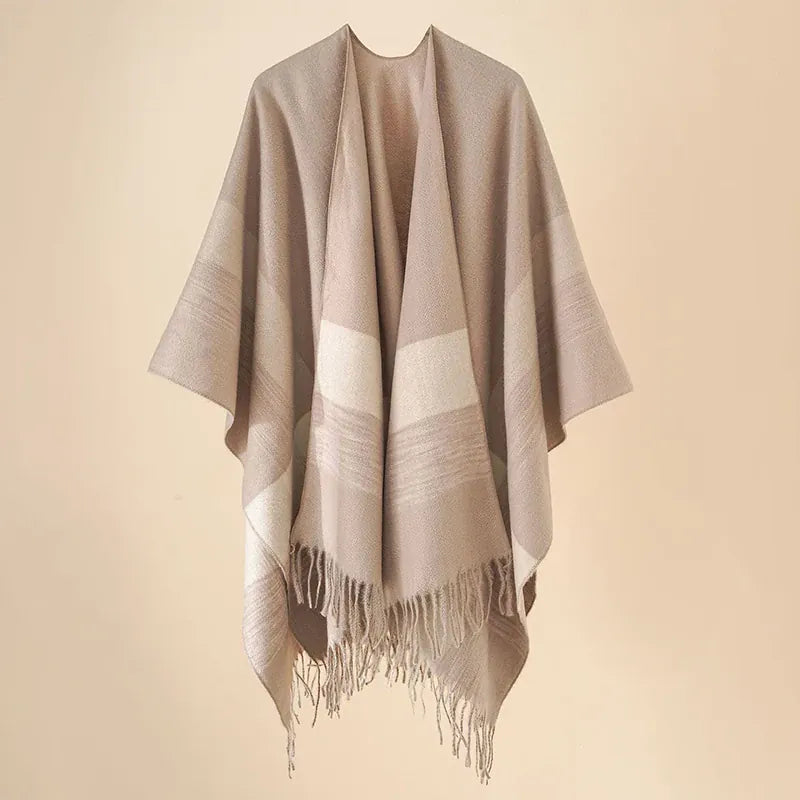 Ton poncho Poncho Imitation Cachemire À Carreaux