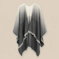 Ton poncho Poncho Imitation Cachemire Motif Géométrique Double Face