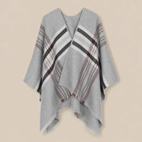 Ton poncho Poncho Imitation Cachemire Motif Géométrique Double Face