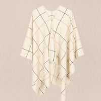 Ton poncho Poncho Imitation Cachemire Motif Géométrique Double Face