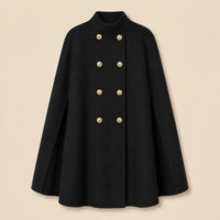 Ton poncho Poncho Laine D'Alpaga Cape Double Boutonnage