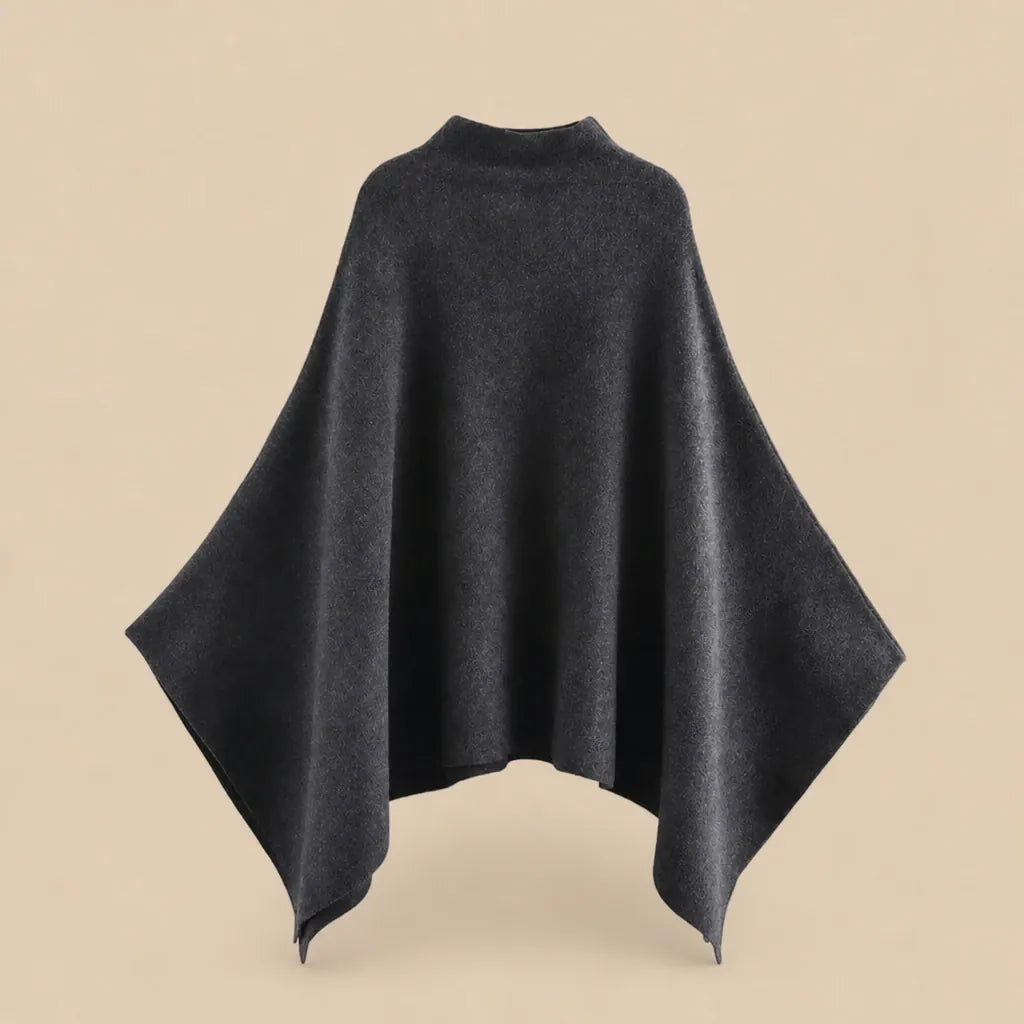 Ton poncho Poncho Long Femme Hiver Asymétrique Col Montant