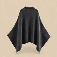 Ton poncho Poncho Long Femme Hiver Asymétrique Col Montant