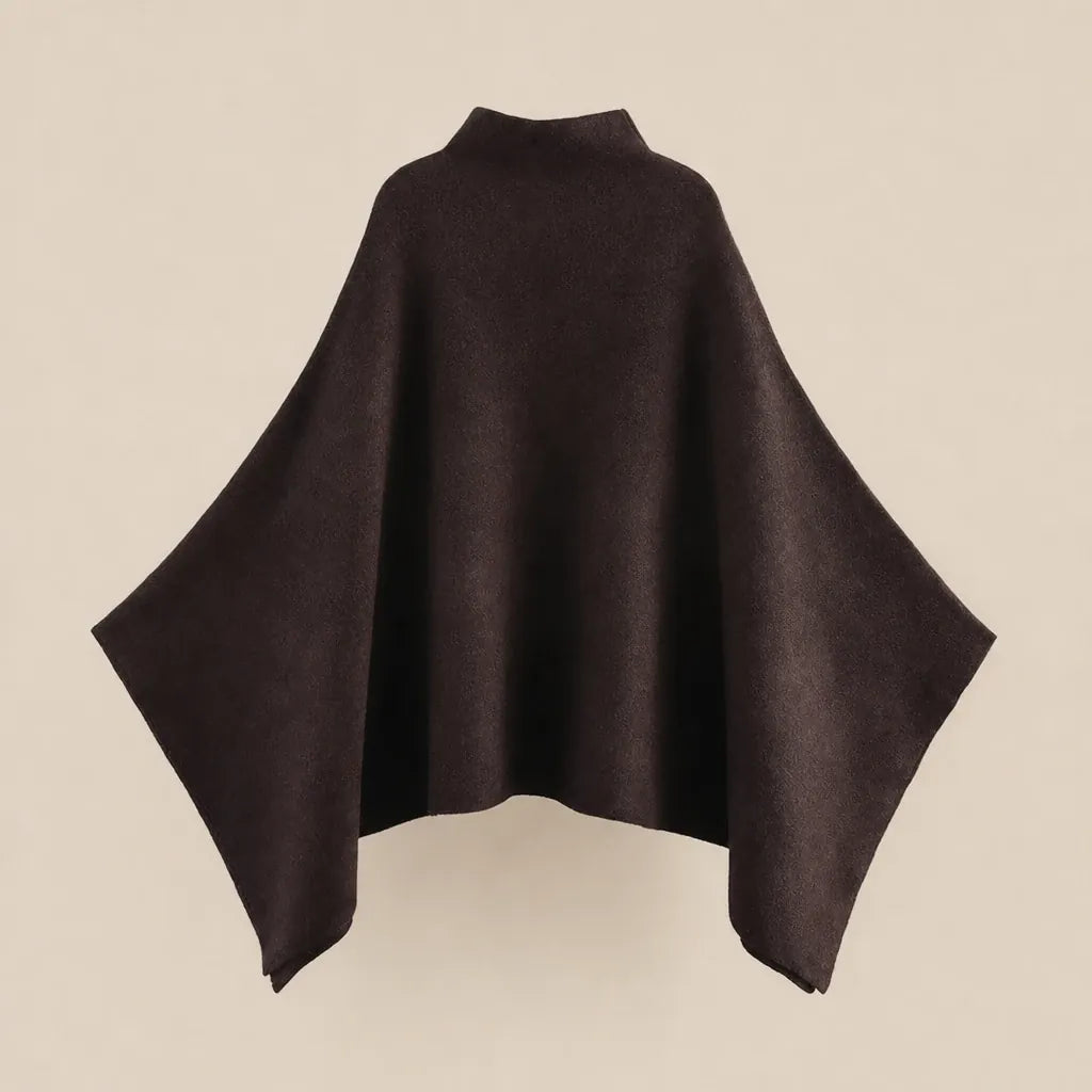 Ton poncho Poncho Long Femme Hiver Asymétrique Col Montant