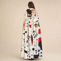 Ton poncho Poncho Longue À Capuche Imprimé Artistique