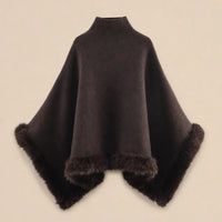 Ton poncho Poncho Marron En Fausse Fourrure