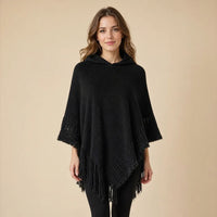 Ton poncho Poncho Noir À Capuche