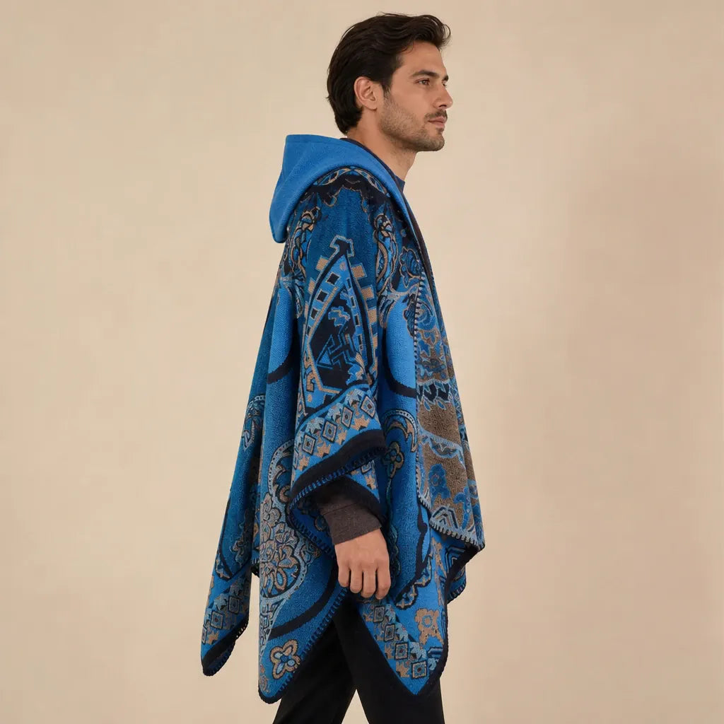Ton poncho Poncho Oversize À Capuche En Cachemire Mélangé