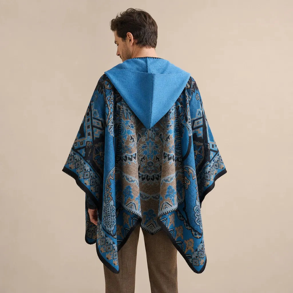 Ton poncho Poncho Oversize À Capuche En Cachemire Mélangé