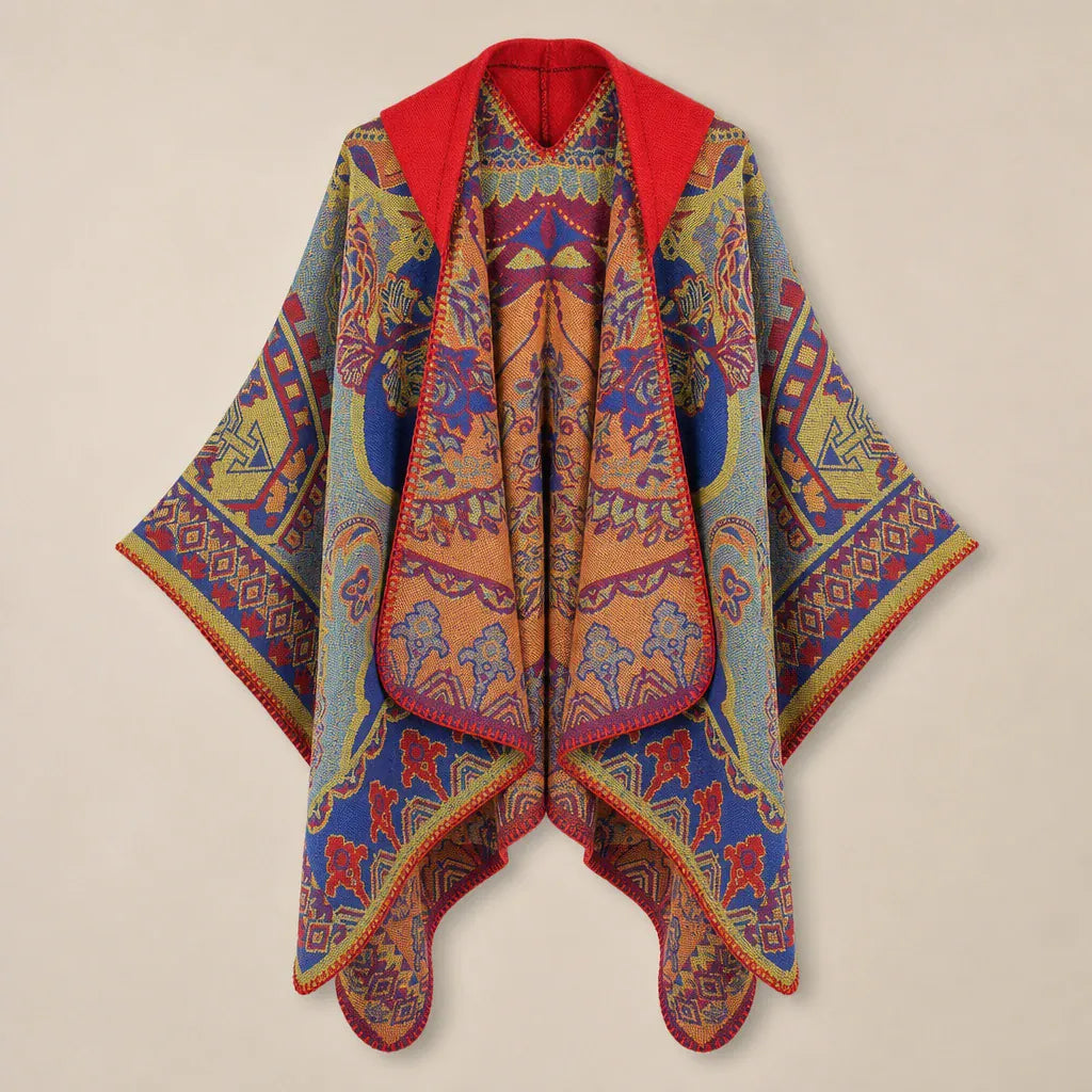 Ton poncho Poncho Oversize À Capuche En Cachemire Mélangé