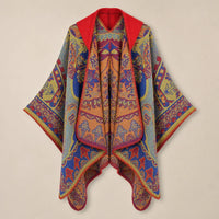 Ton poncho Poncho Oversize À Capuche En Cachemire Mélangé