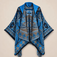 Ton poncho Poncho Oversize À Capuche En Cachemire Mélangé
