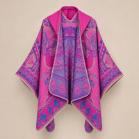 Ton poncho Poncho Oversize À Capuche En Cachemire Mélangé