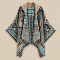 Ton poncho Poncho Oversize À Capuche En Cachemire Mélangé