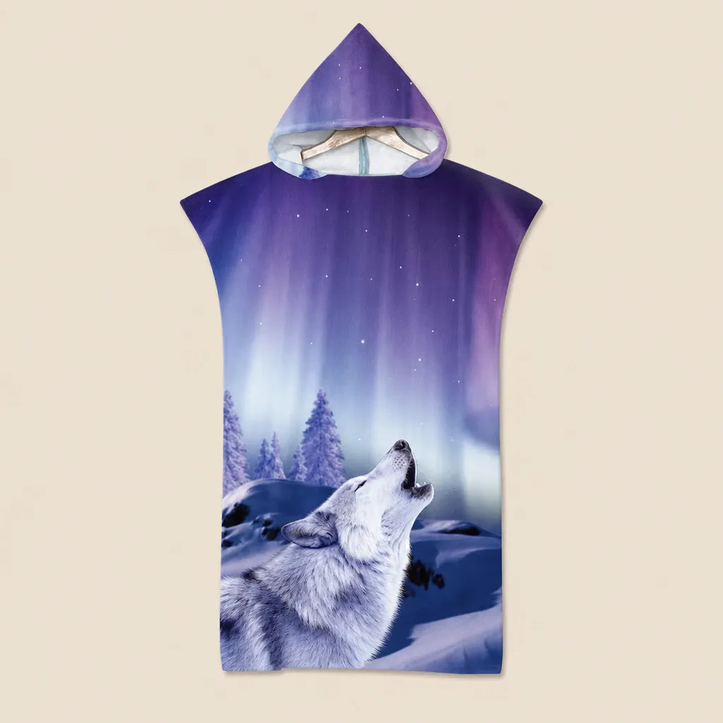Ton poncho Poncho Plage Microfibre À Capuche
