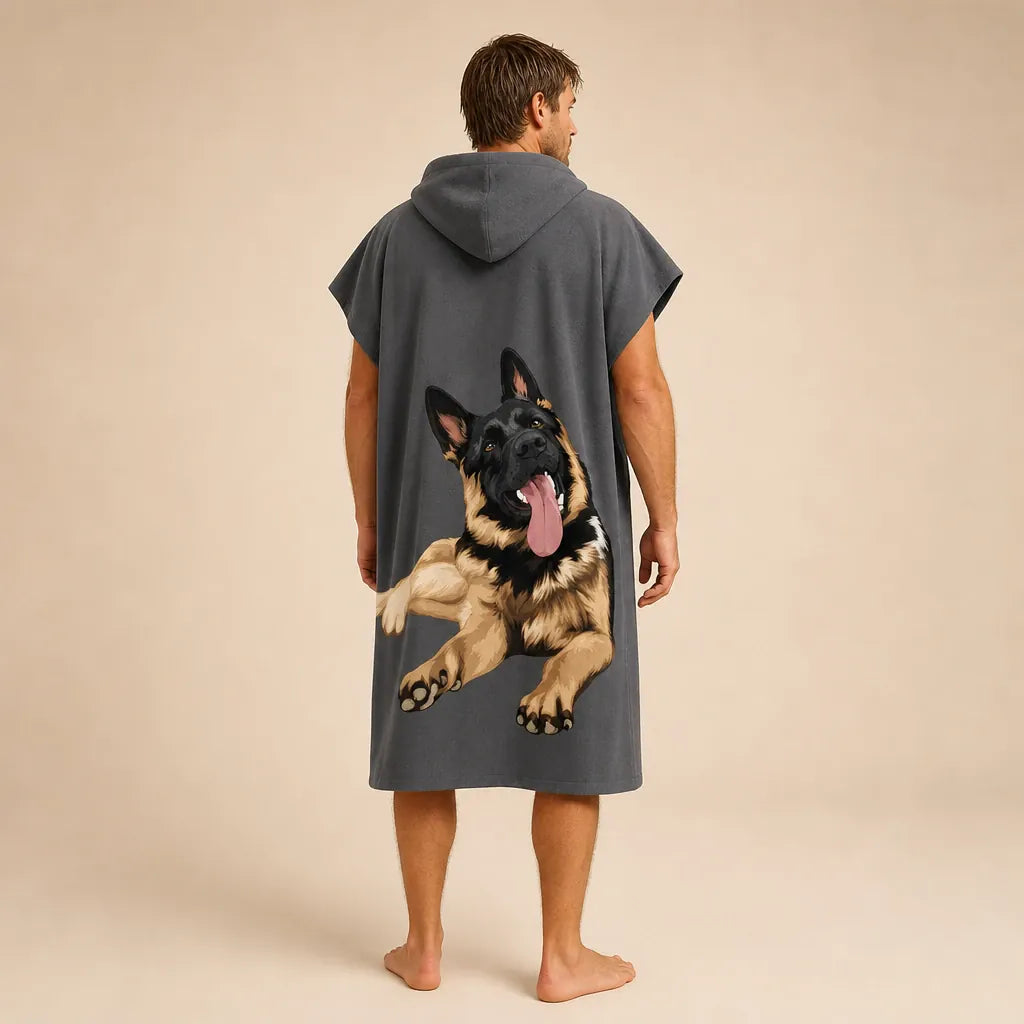 Ton poncho Poncho Plage Microfibre À Capuche