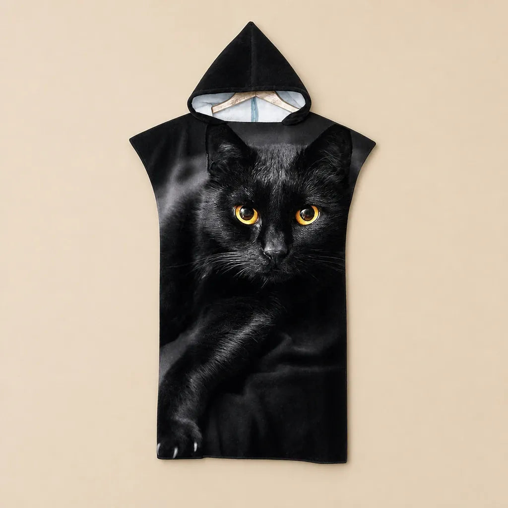 Ton poncho Poncho Plage Microfibre À Capuche