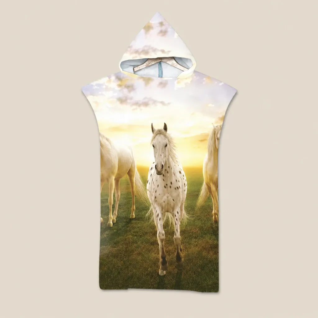 Ton poncho Poncho Plage Microfibre À Capuche