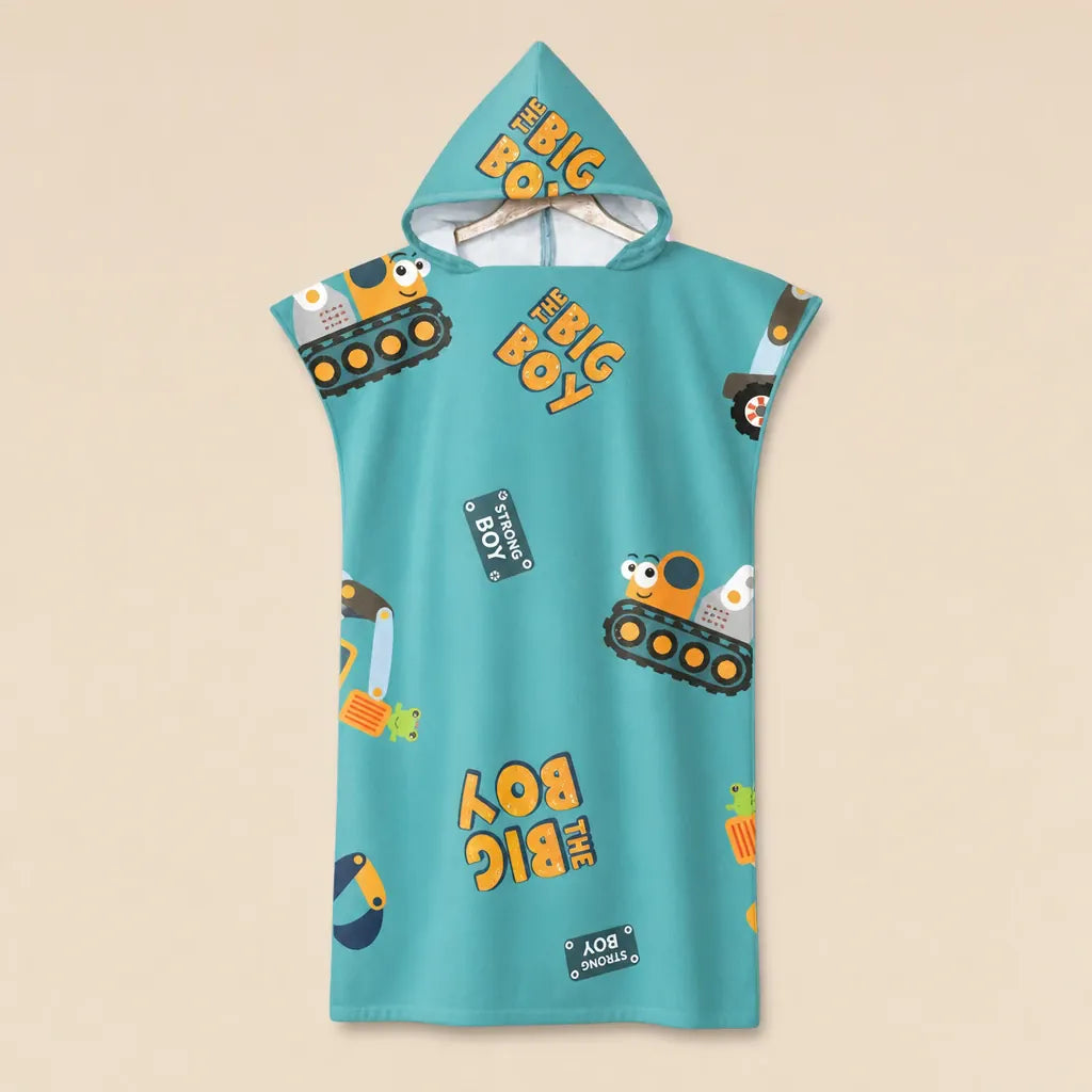 Ton poncho Poncho Plage Microfibre À Capuche