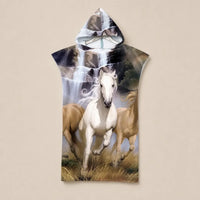 Ton poncho Poncho Plage Microfibre À Capuche