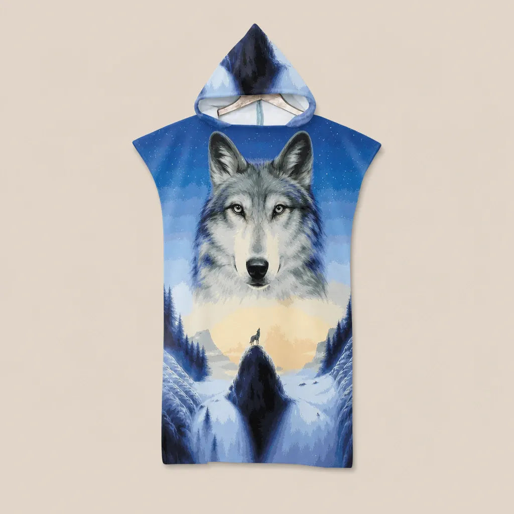 Ton poncho Poncho Plage Microfibre À Capuche