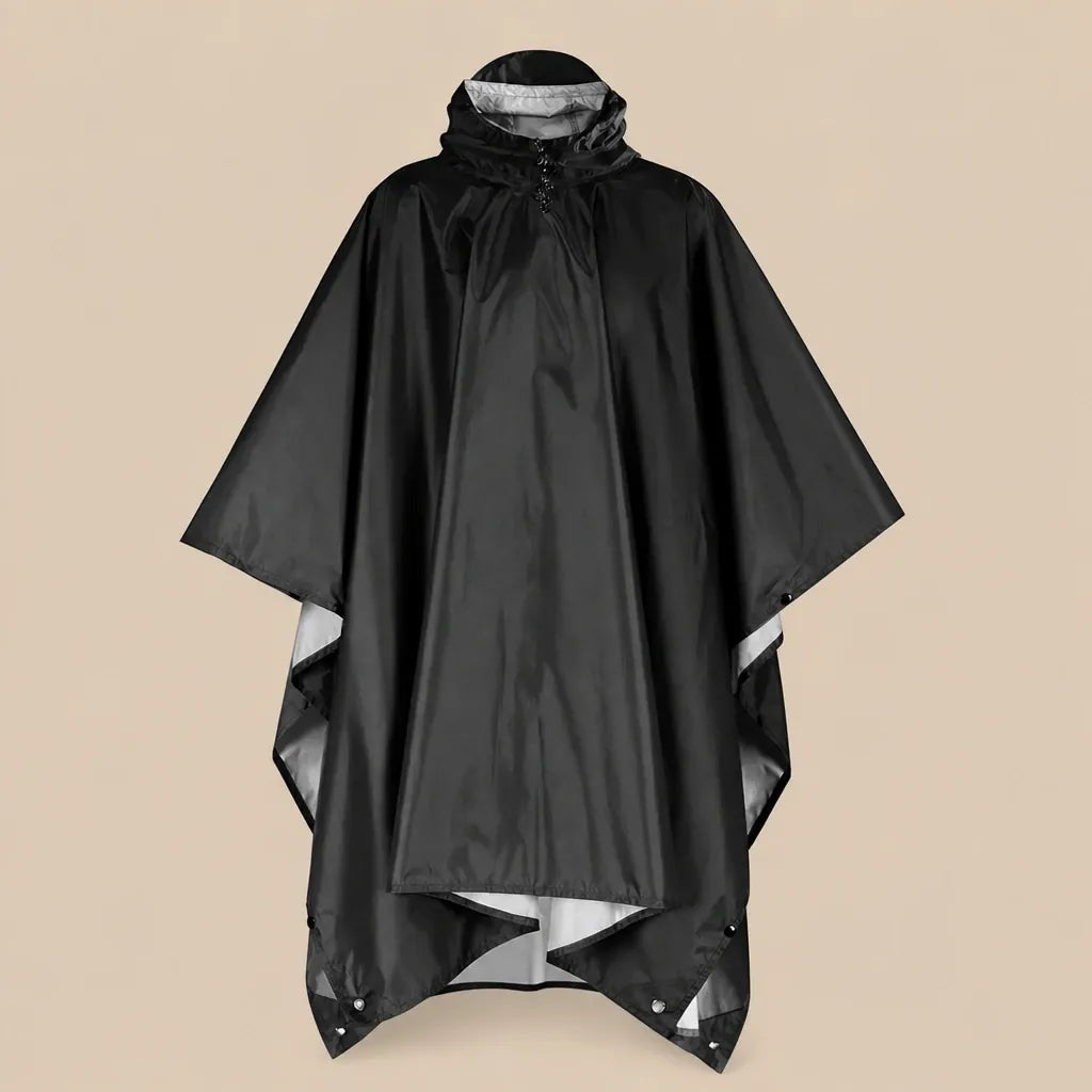 Ton poncho Poncho Pluie Avec Manches Imperméable Noir