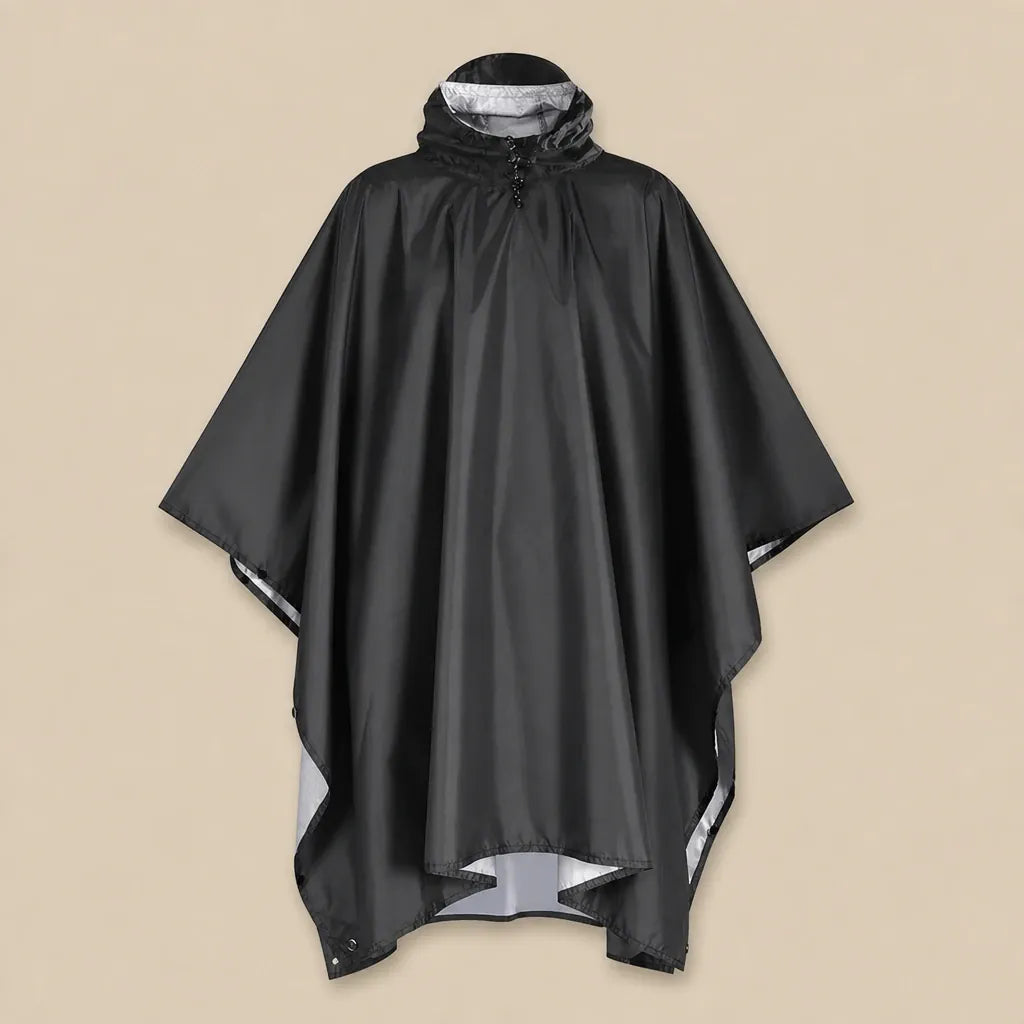 Ton poncho Poncho Pluie Avec Manches Imperméable Noir