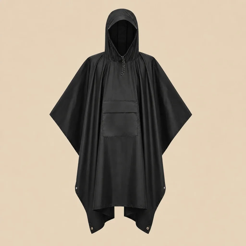 Ton poncho Poncho Pluie Avec Manches Imperméable Noir