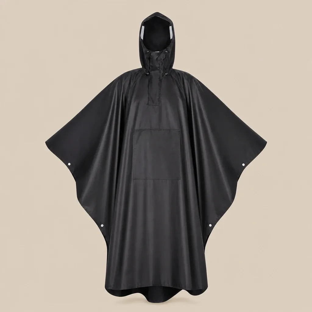 Ton poncho Poncho Pluie Avec Manches Imperméable Noir