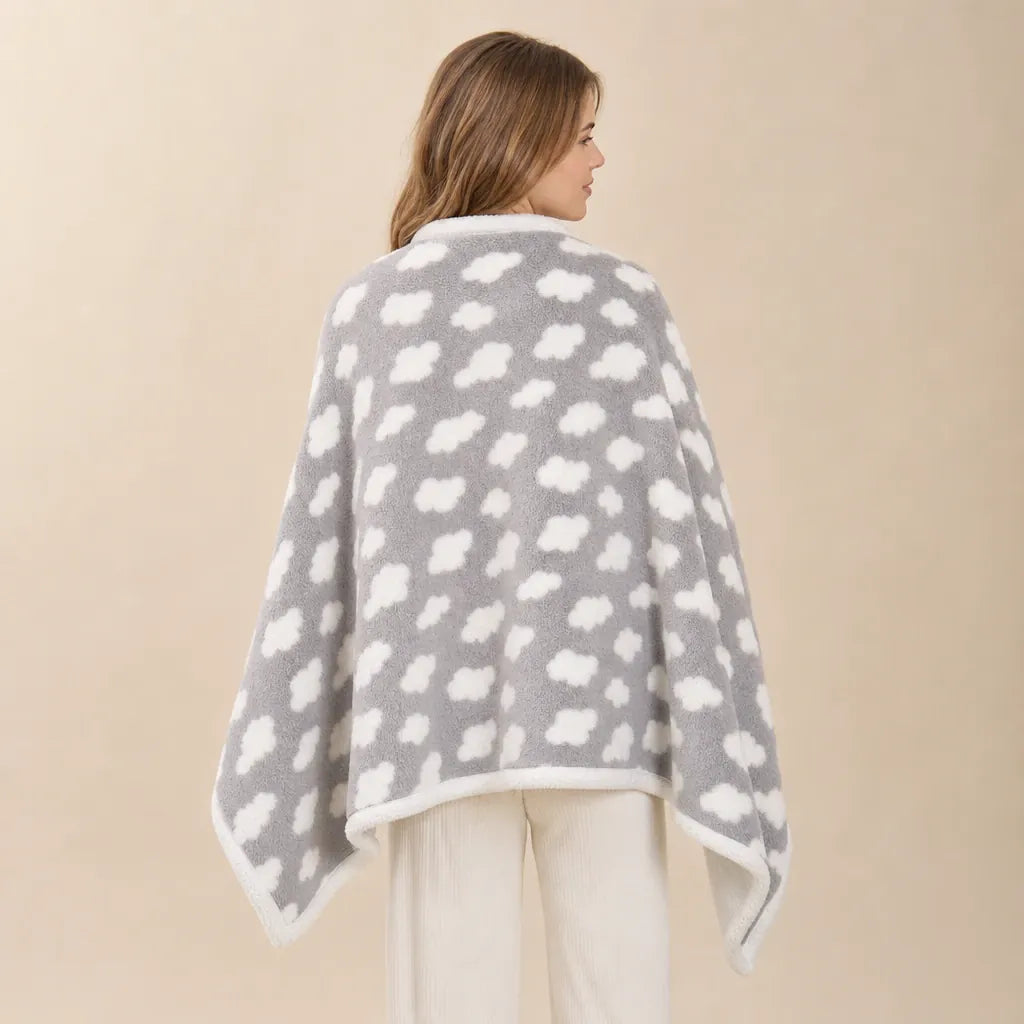 Ton poncho Poncho Polaire Imprimé Nuages