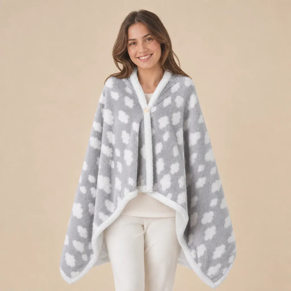 Ton poncho Poncho Polaire Imprimé Nuages